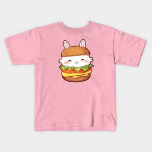 Cute Burger Bunny Kids T-Shirt